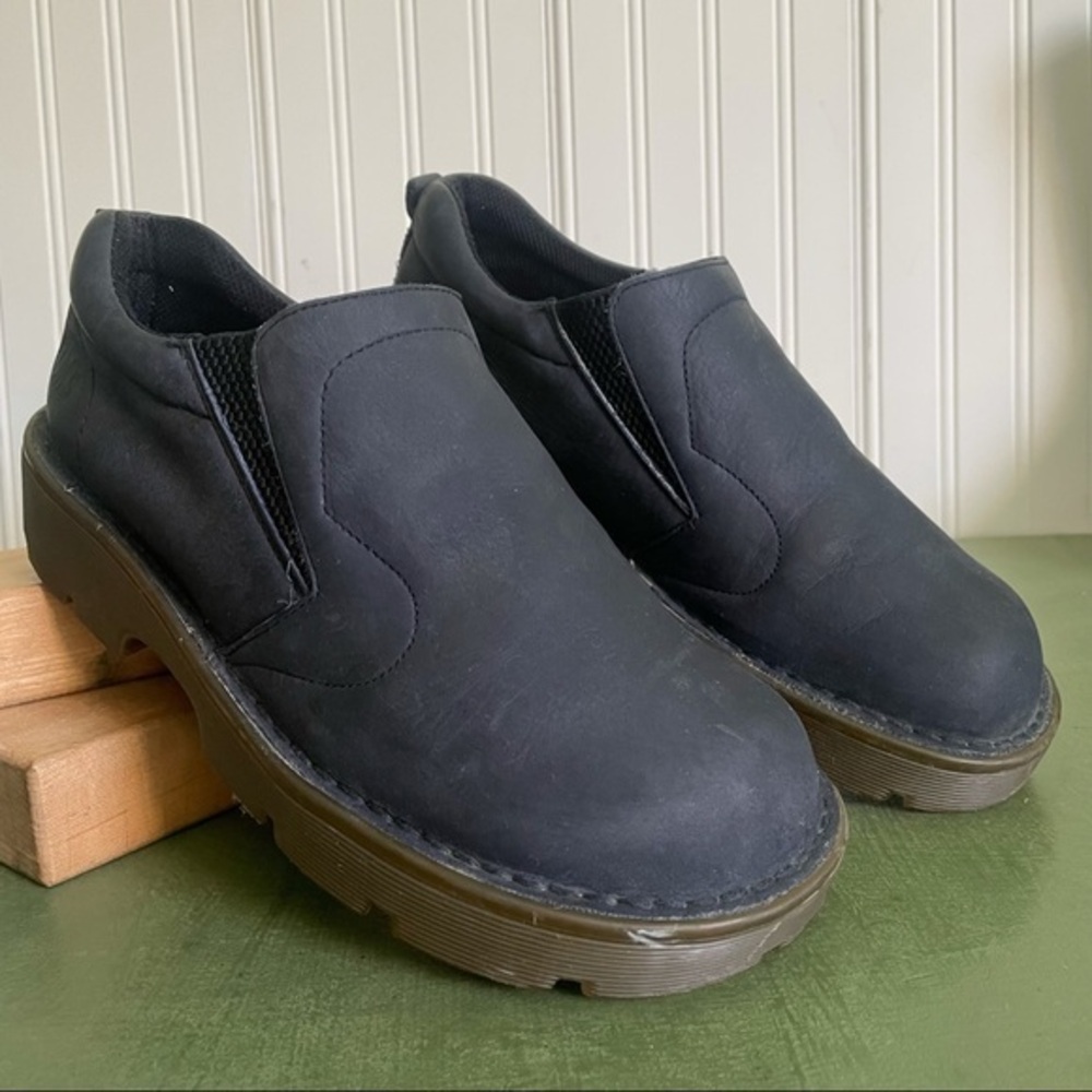 VTG England Made Dr Martens Blue Nubuck Loafers